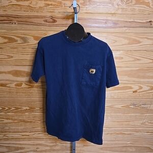 Bear River Workwear T-Shirt Mens L Navy Blue Cotton Short Sleeve Pullover Pocket